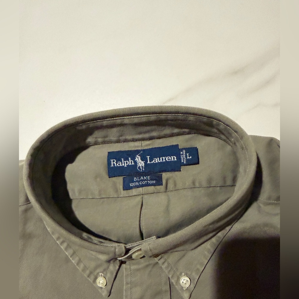 Ralph Lauren Blake Olive Button-Down Shirt - Picture 4 of 6